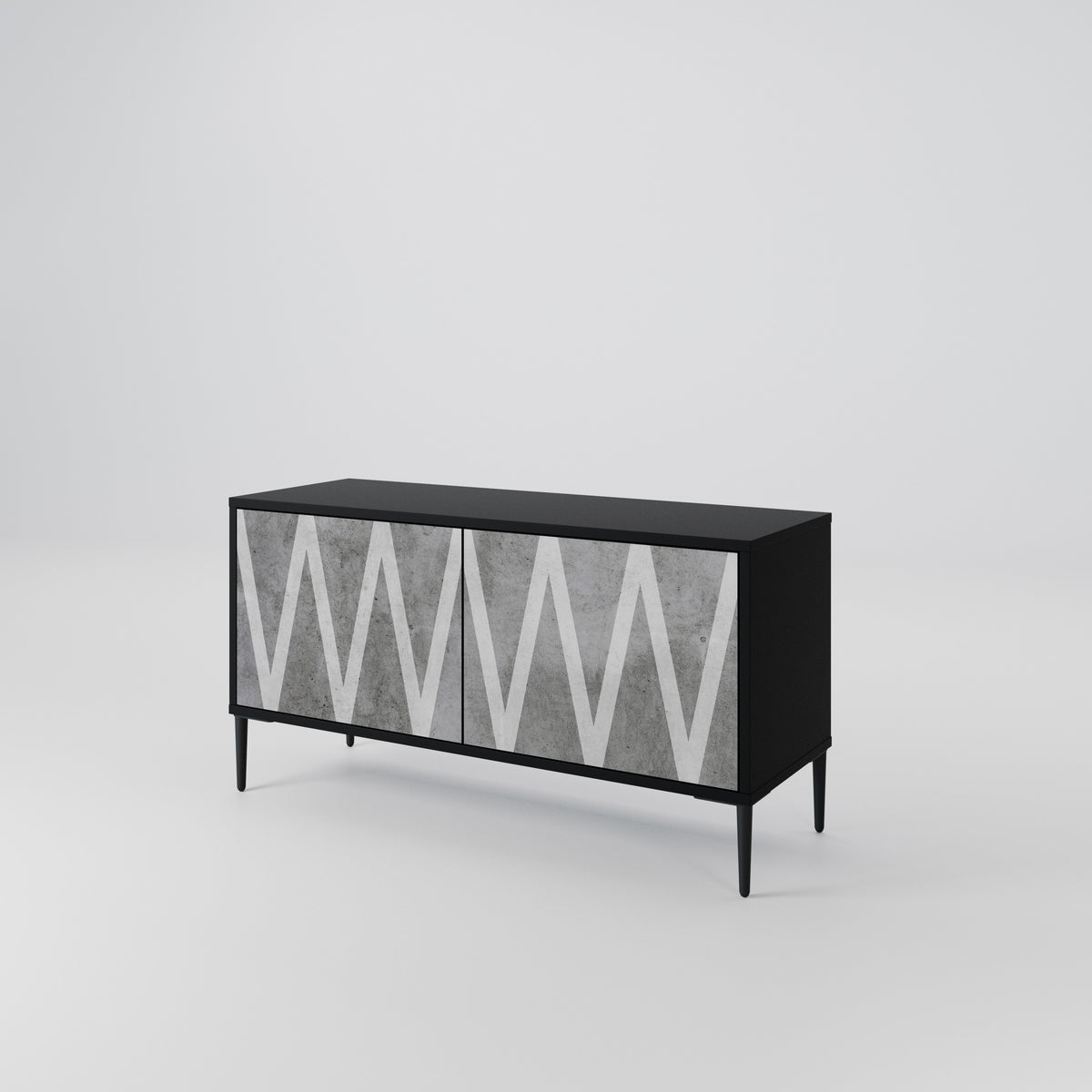 SOLID ZIG ZAG Móvel de TV Compacto de 2 Portas