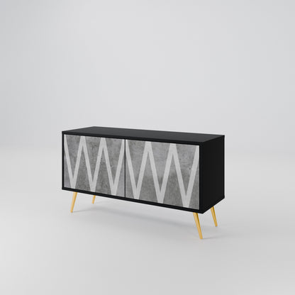 SOLID ZIG ZAG Móvel de TV Compacto de 2 Portas
