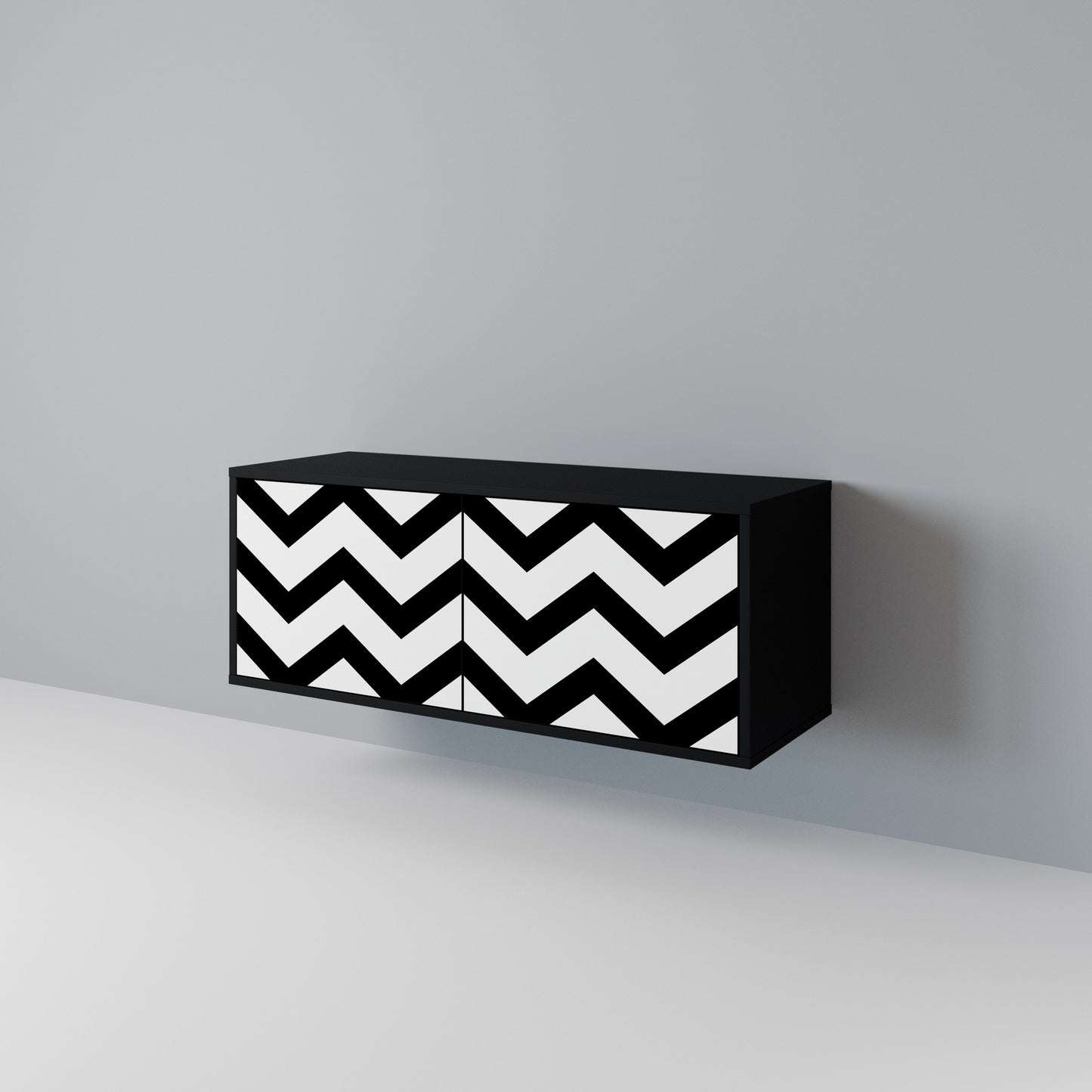 CLASSIC ZIG ZAG Móvel de TV Compacto de 2 Portas