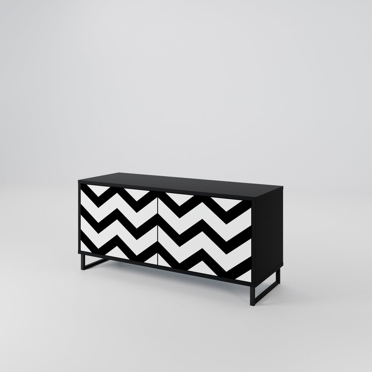 CLASSIC ZIG ZAG Móvel de TV Compacto de 2 Portas