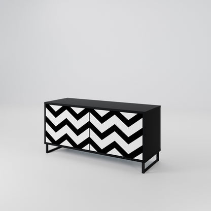 CLASSIC ZIG ZAG Móvel de TV Compacto de 2 Portas