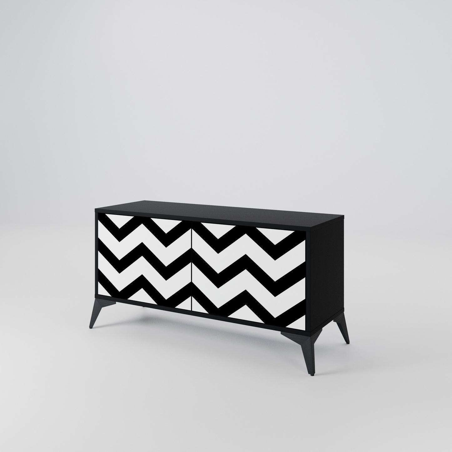 CLASSIC ZIG ZAG Móvel de TV Compacto de 2 Portas