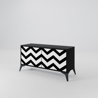 CLASSIC ZIG ZAG Móvel de TV Compacto de 2 Portas