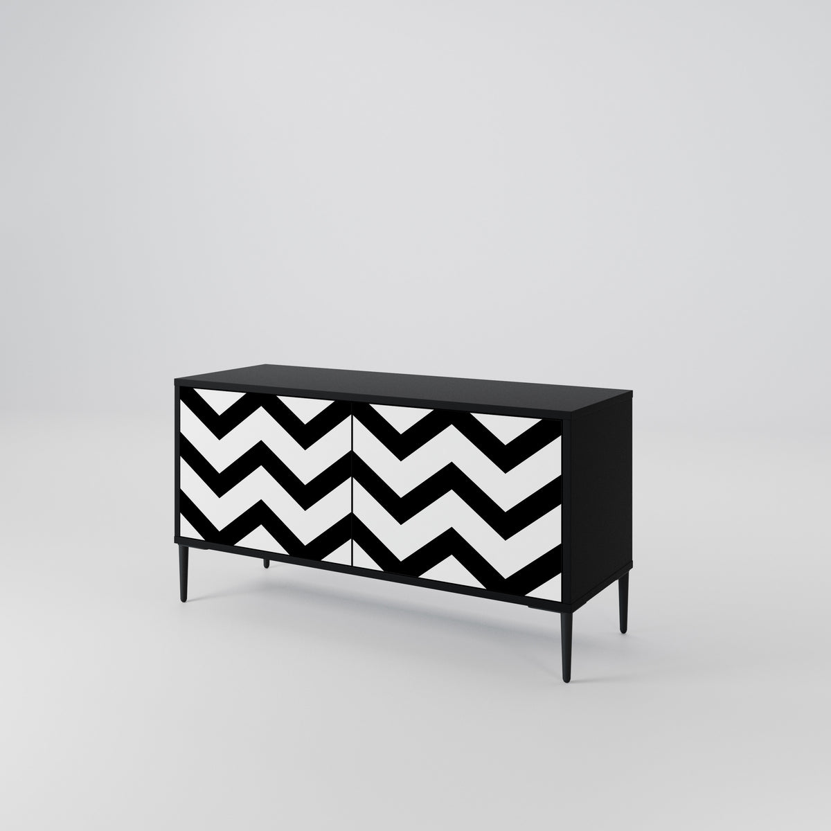 CLASSIC ZIG ZAG Móvel de TV Compacto de 2 Portas