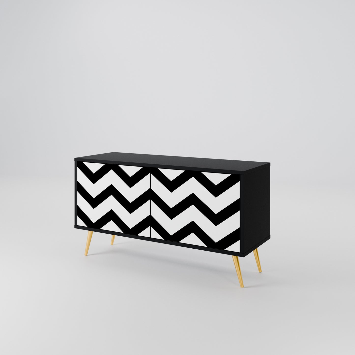 CLASSIC ZIG ZAG Móvel de TV Compacto de 2 Portas