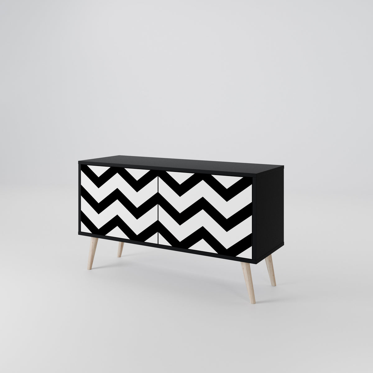 CLASSIC ZIG ZAG Móvel de TV Compacto de 2 Portas