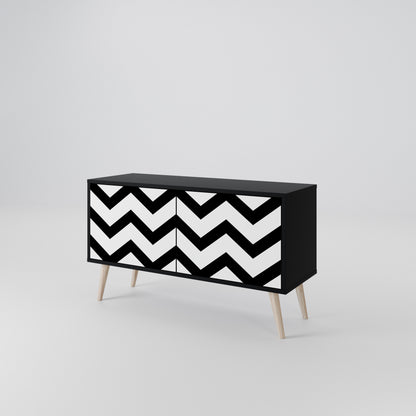 CLASSIC ZIG ZAG Móvel de TV Compacto de 2 Portas