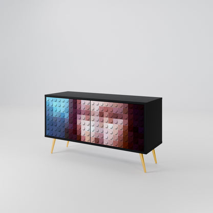 CONSTRUCTIVE ART Compact 2-Door TV Cabinet