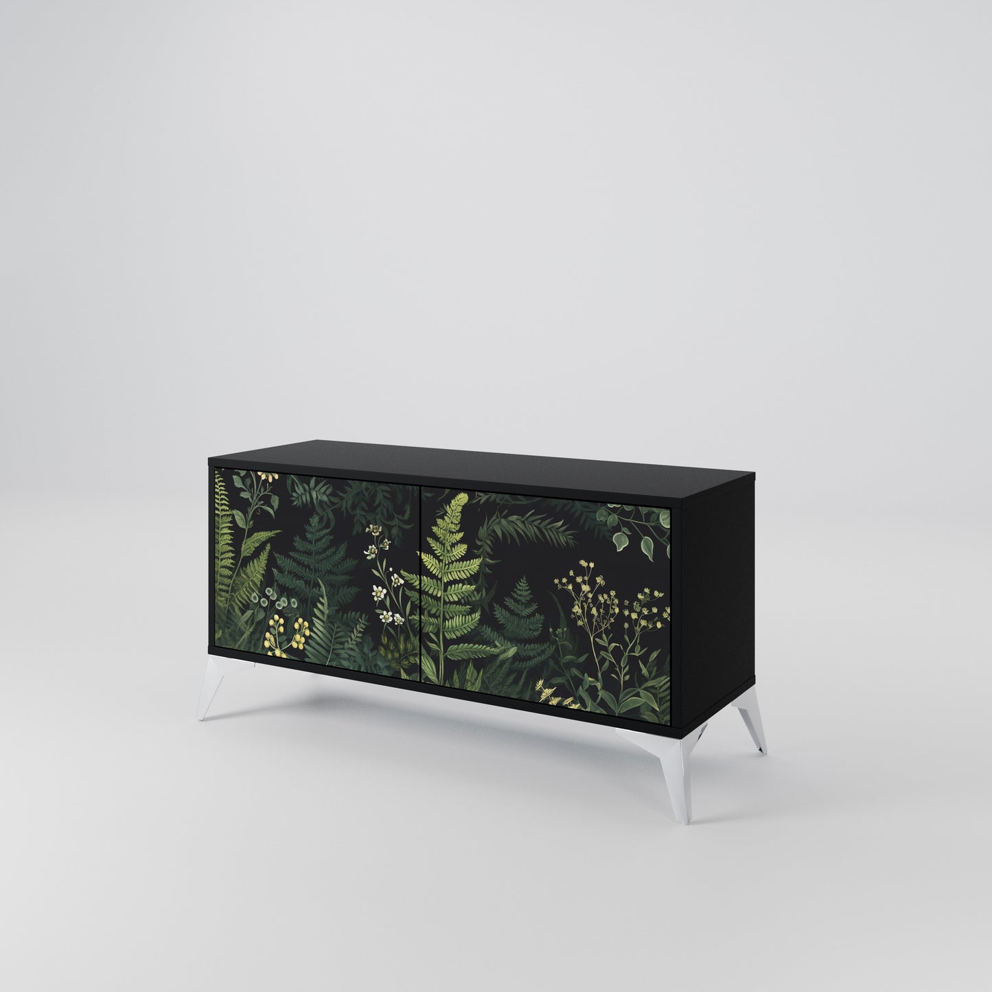 FERN FLOWERS Móvel de TV Compacto de 2 Portas