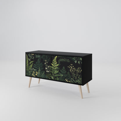 FERN FLOWERS Móvel de TV Compacto de 2 Portas