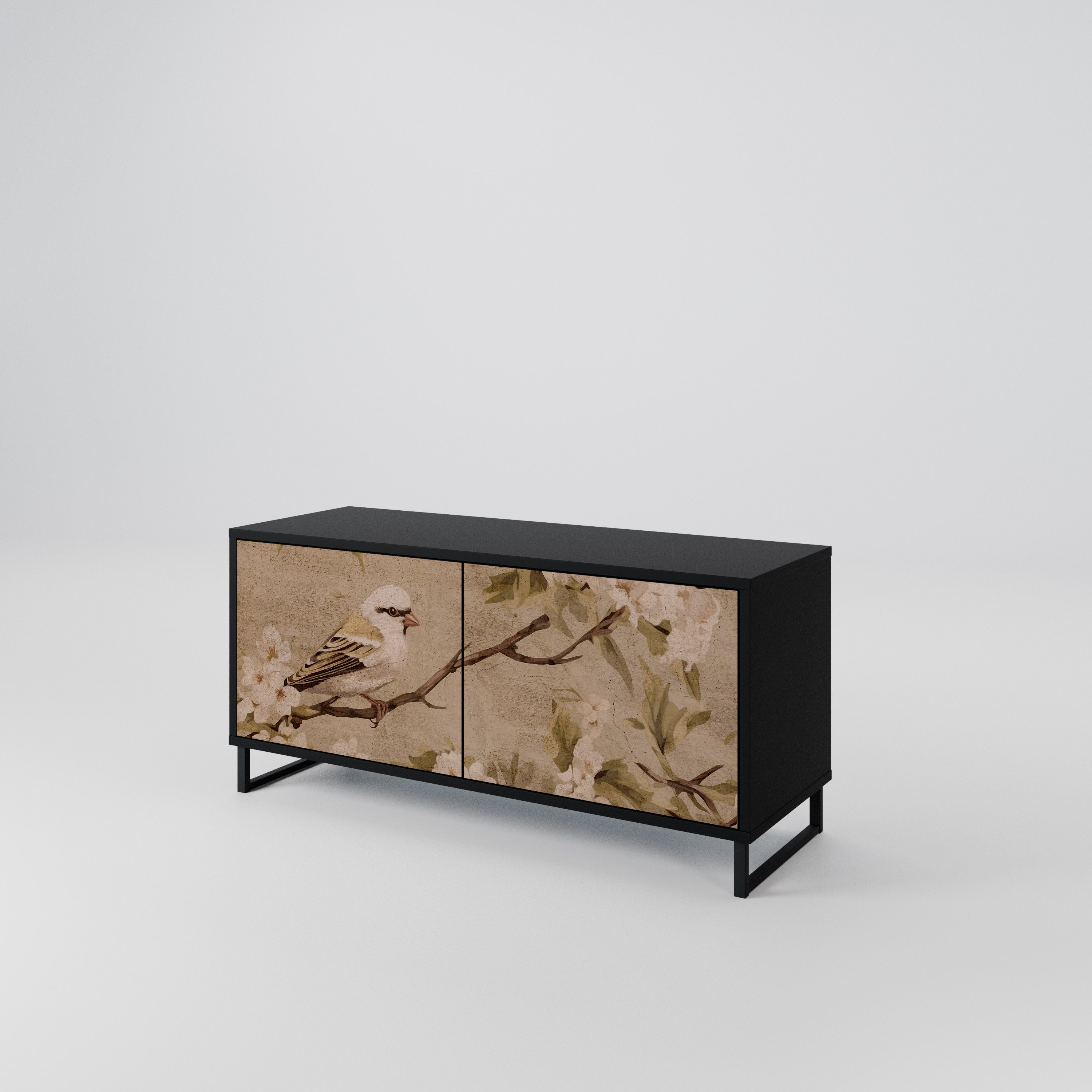 PETAL DISTINGUISH Compact 2-Door TV Cabinet