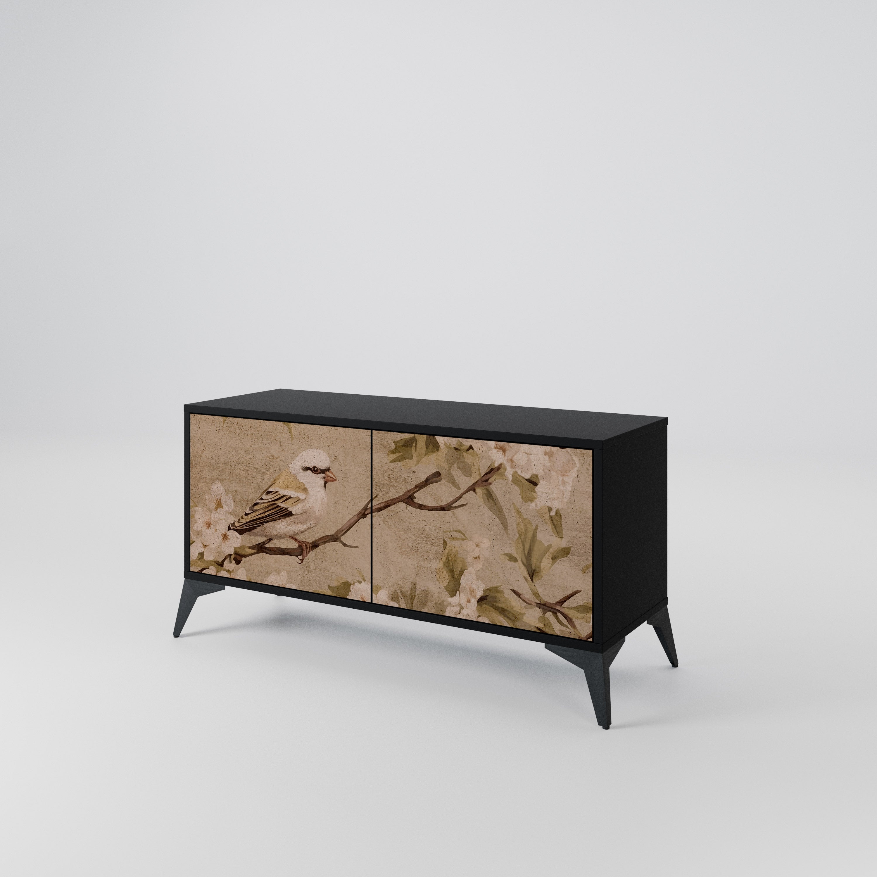 PETAL DISTINGUISH Compact 2-Door TV Cabinet