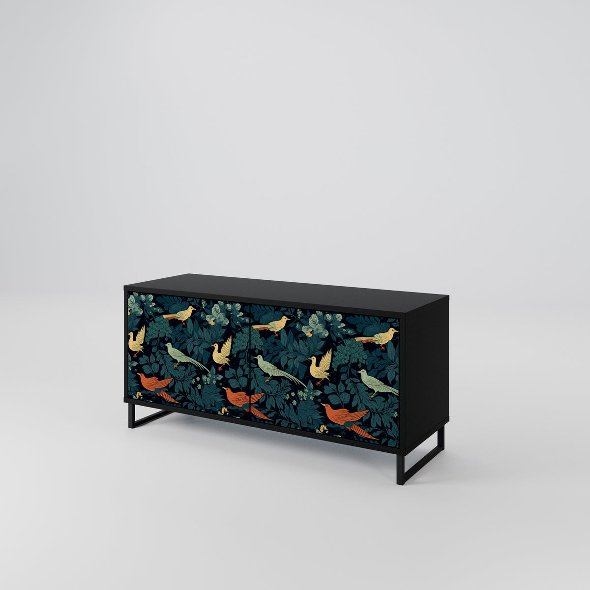 FOWL ORNAMENT Móvel de TV Compacto de 2 Portas