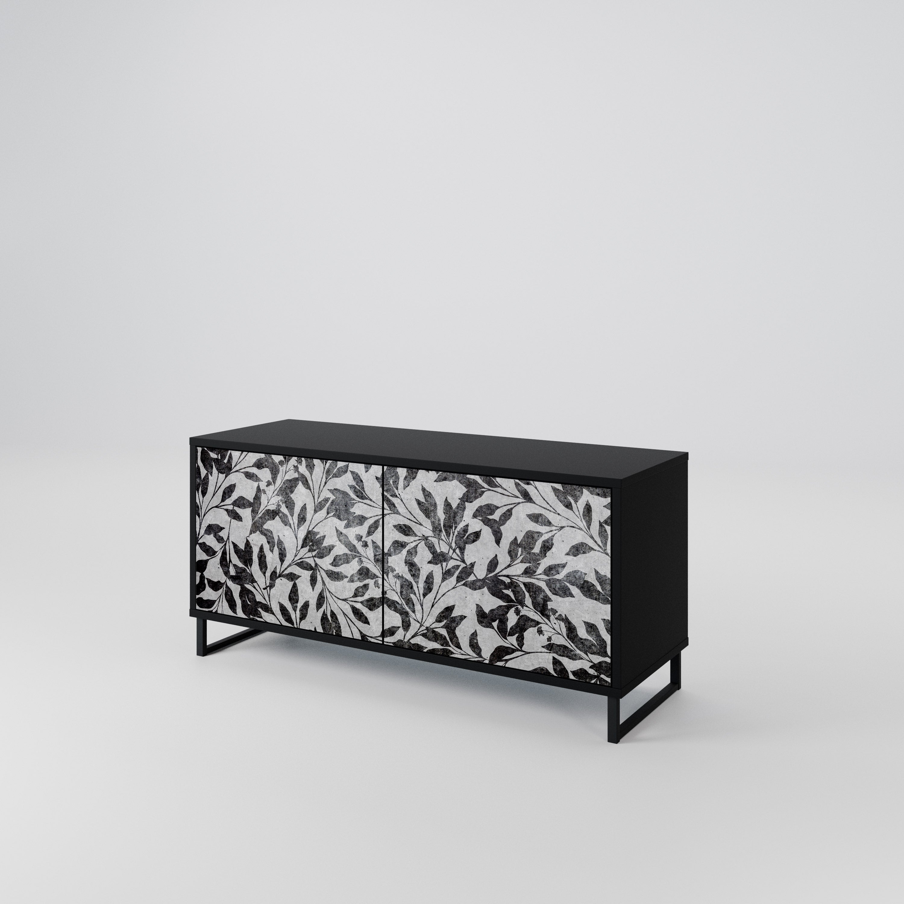 CHARCOAL SPROUT Compact 2-Door TV Cabinet