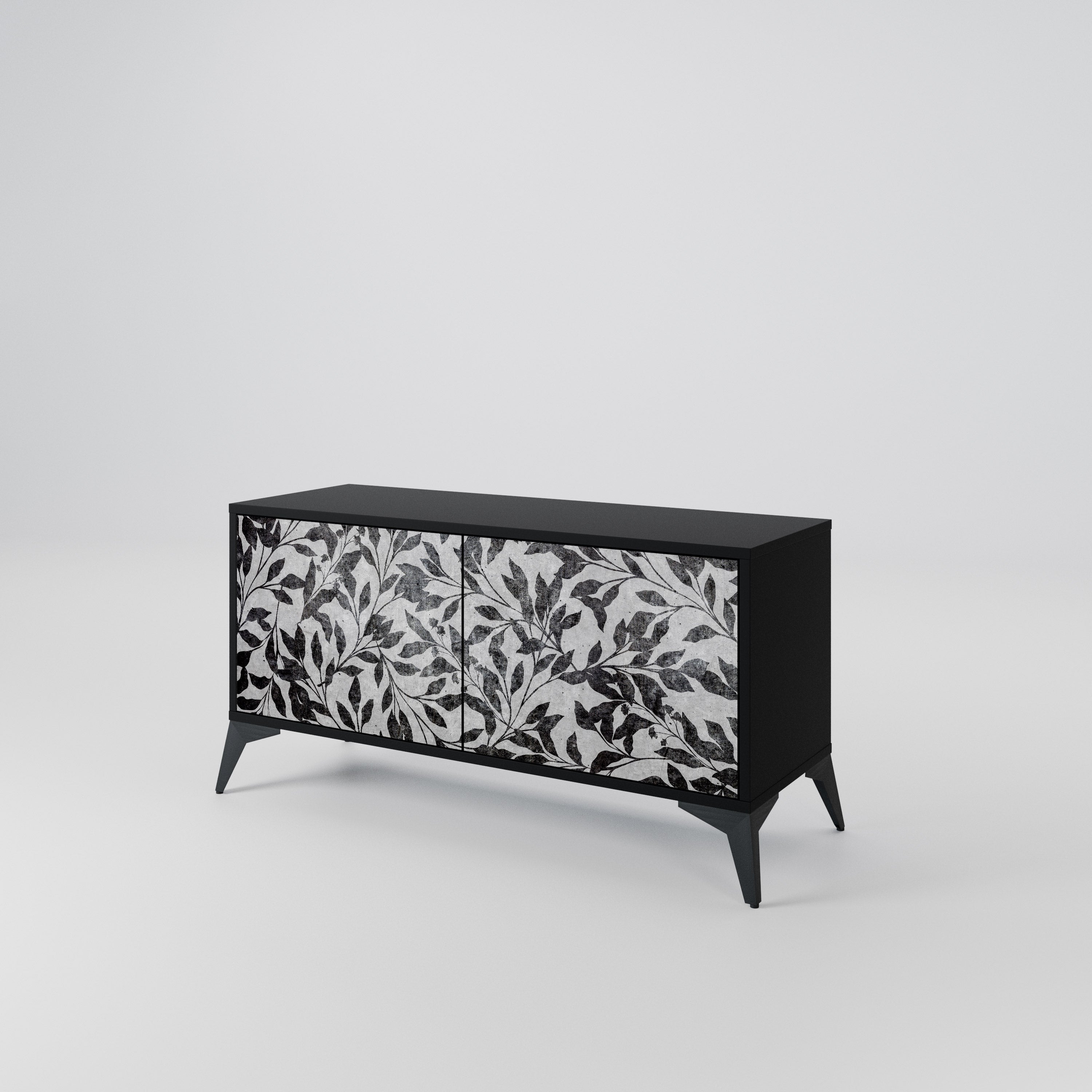 CHARCOAL SPROUT Compact 2-Door TV Cabinet