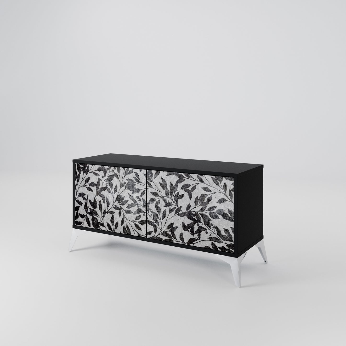 CHARCOAL SPROUT Móvel de TV Compacto de 2 Portas