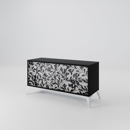 CHARCOAL SPROUT Móvel de TV Compacto de 2 Portas