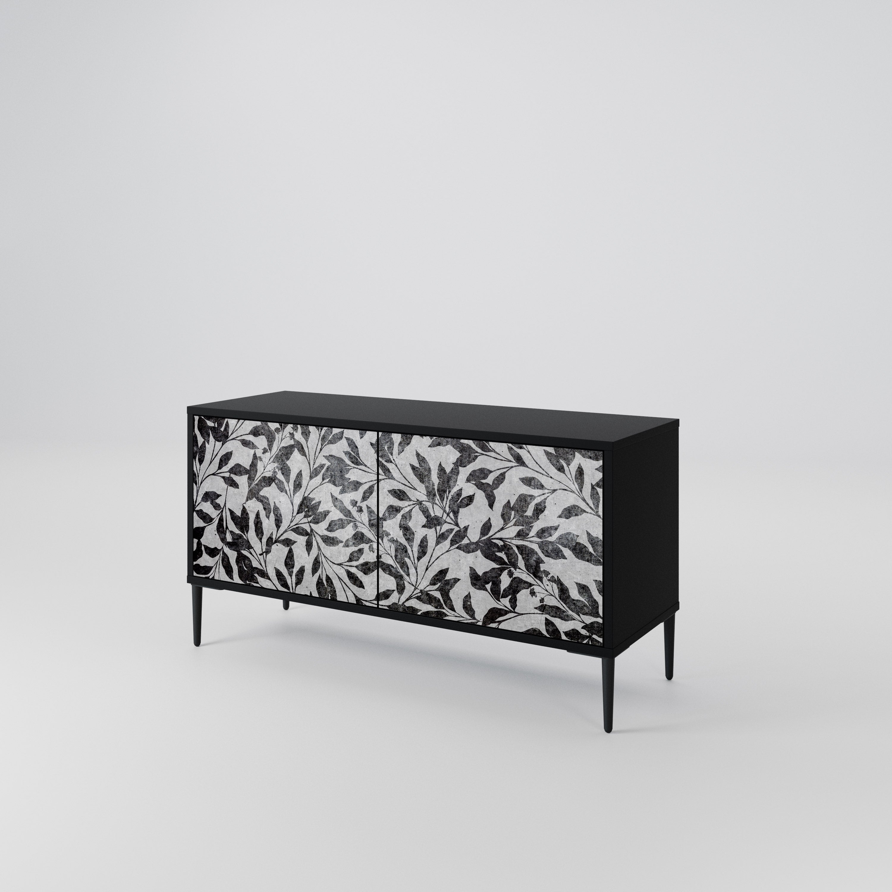 CHARCOAL SPROUT Compact 2-Door TV Cabinet