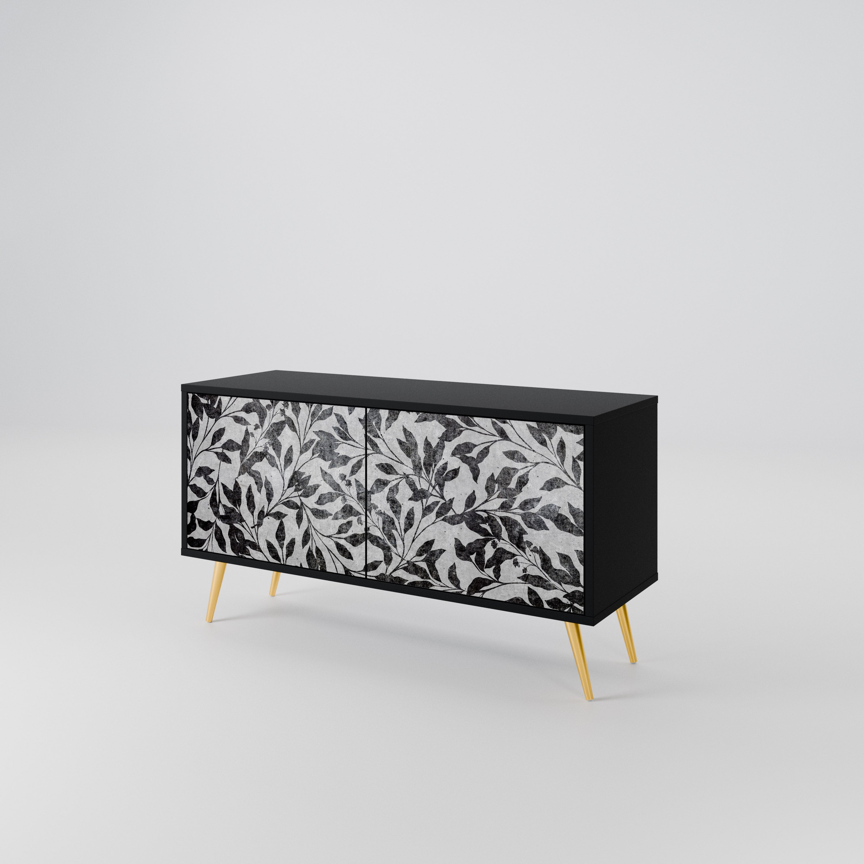 CHARCOAL SPROUT Compact 2-Door TV Cabinet