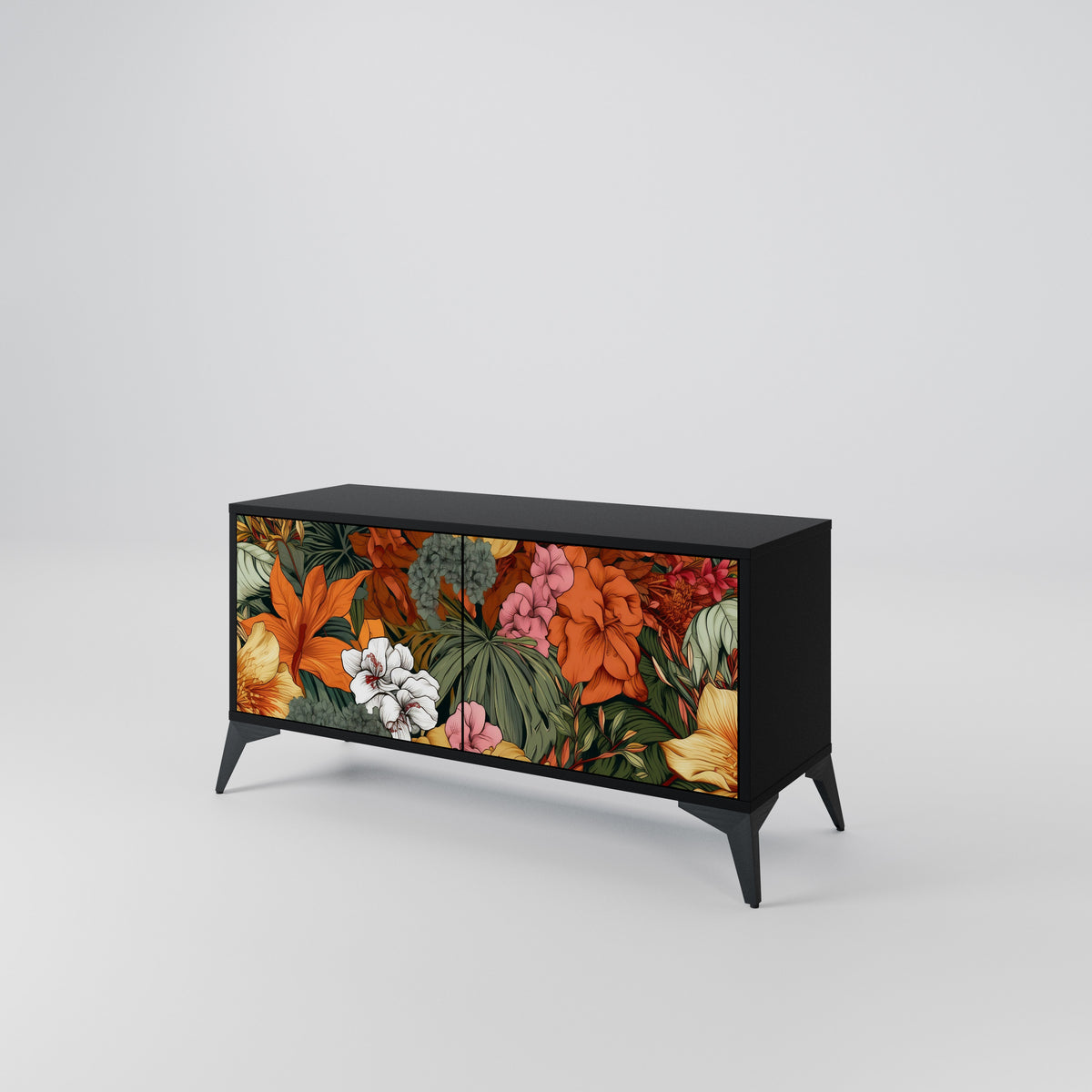 RADIANT FLORA Móvel de TV Compacto de 2 Portas
