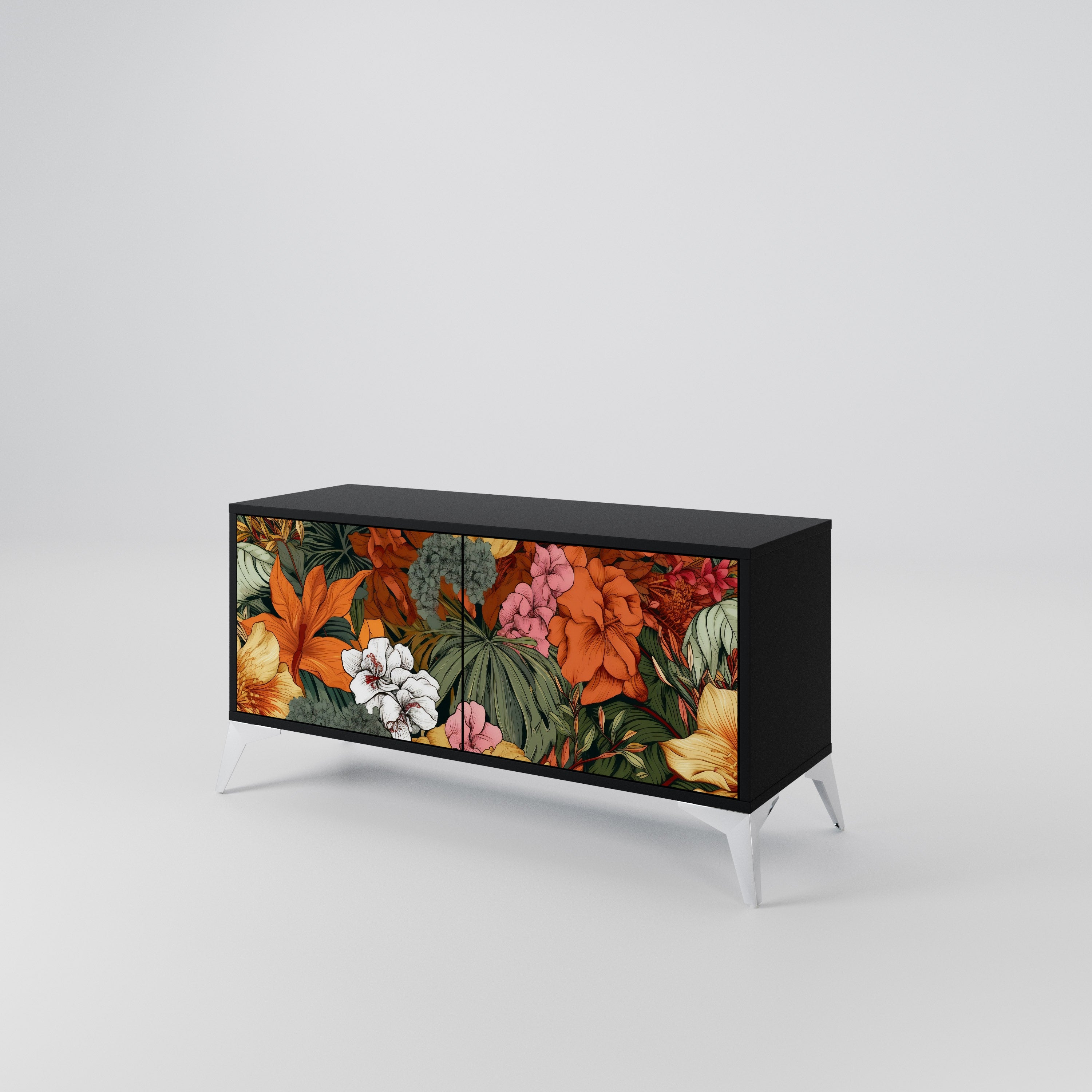 RADIANT FLORA Compact 2-Door TV Cabinet