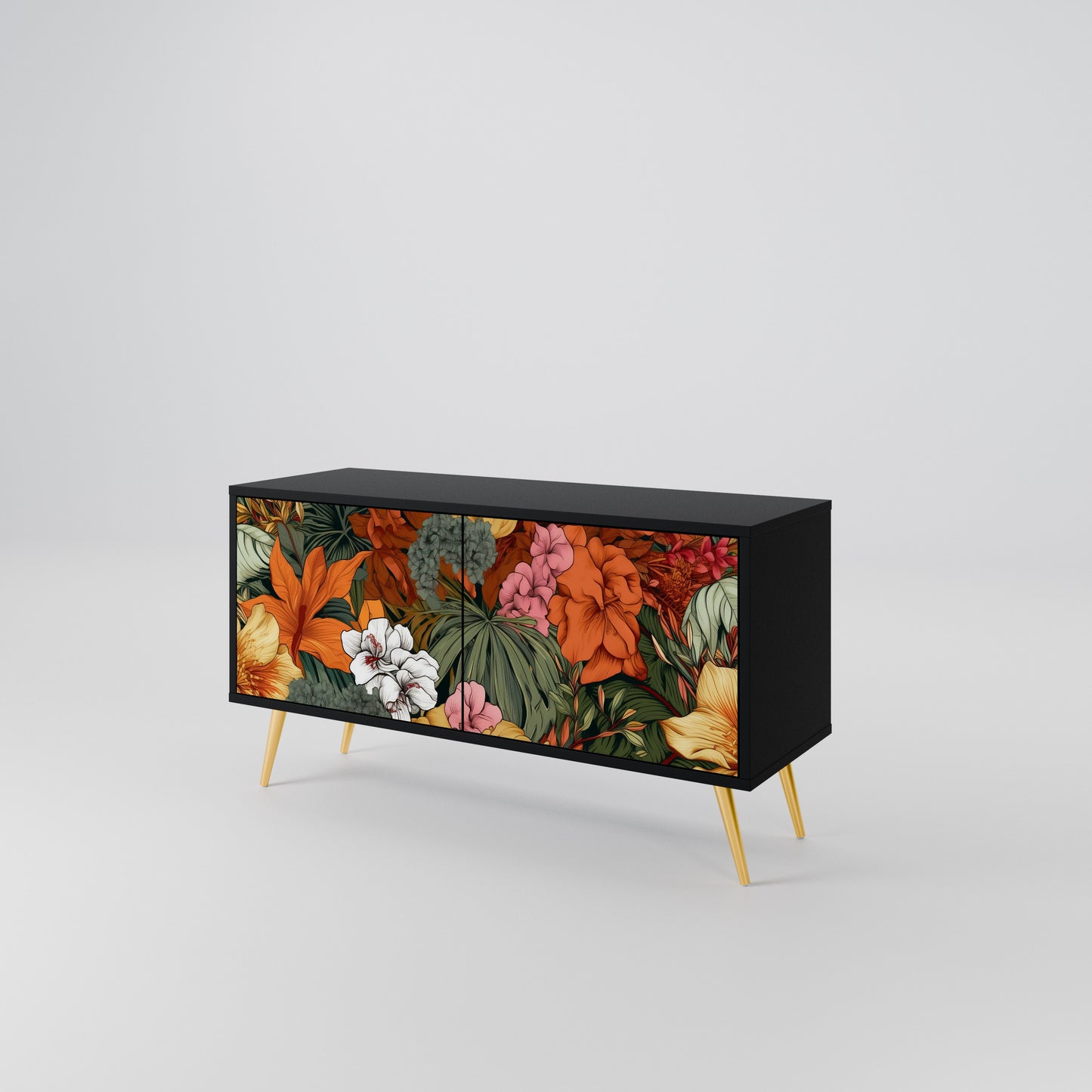 RADIANT FLORA Móvel de TV Compacto de 2 Portas