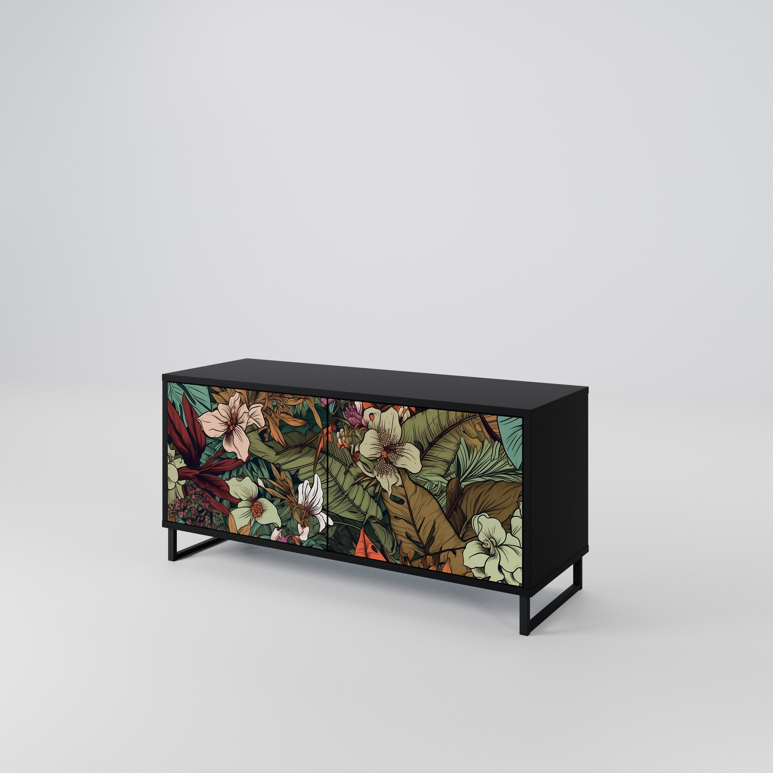 BOTANICAL EMERGENCE Compact 2-Door TV Cabinet