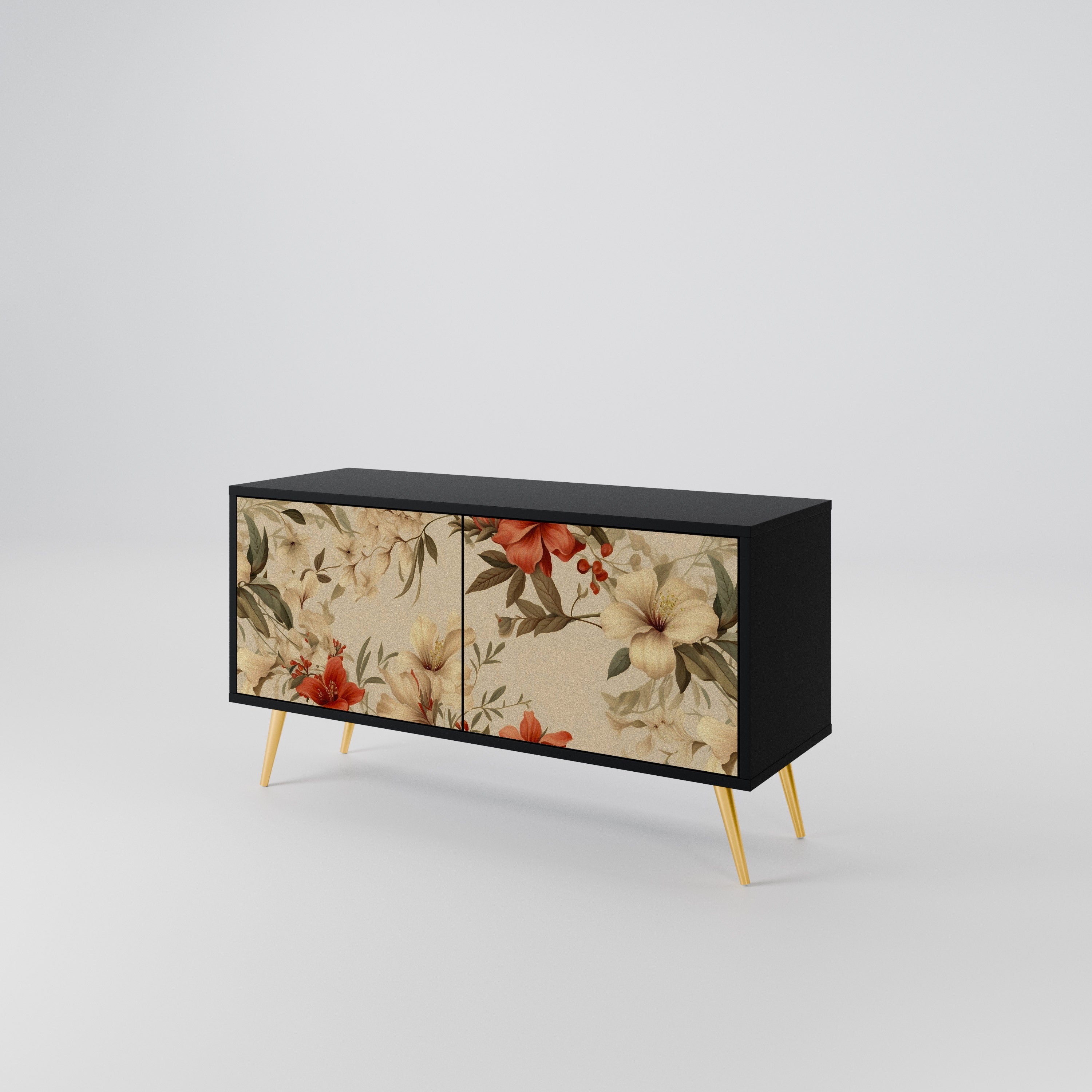 BLOOMING HARMONY Compact 2-Door TV Cabinet