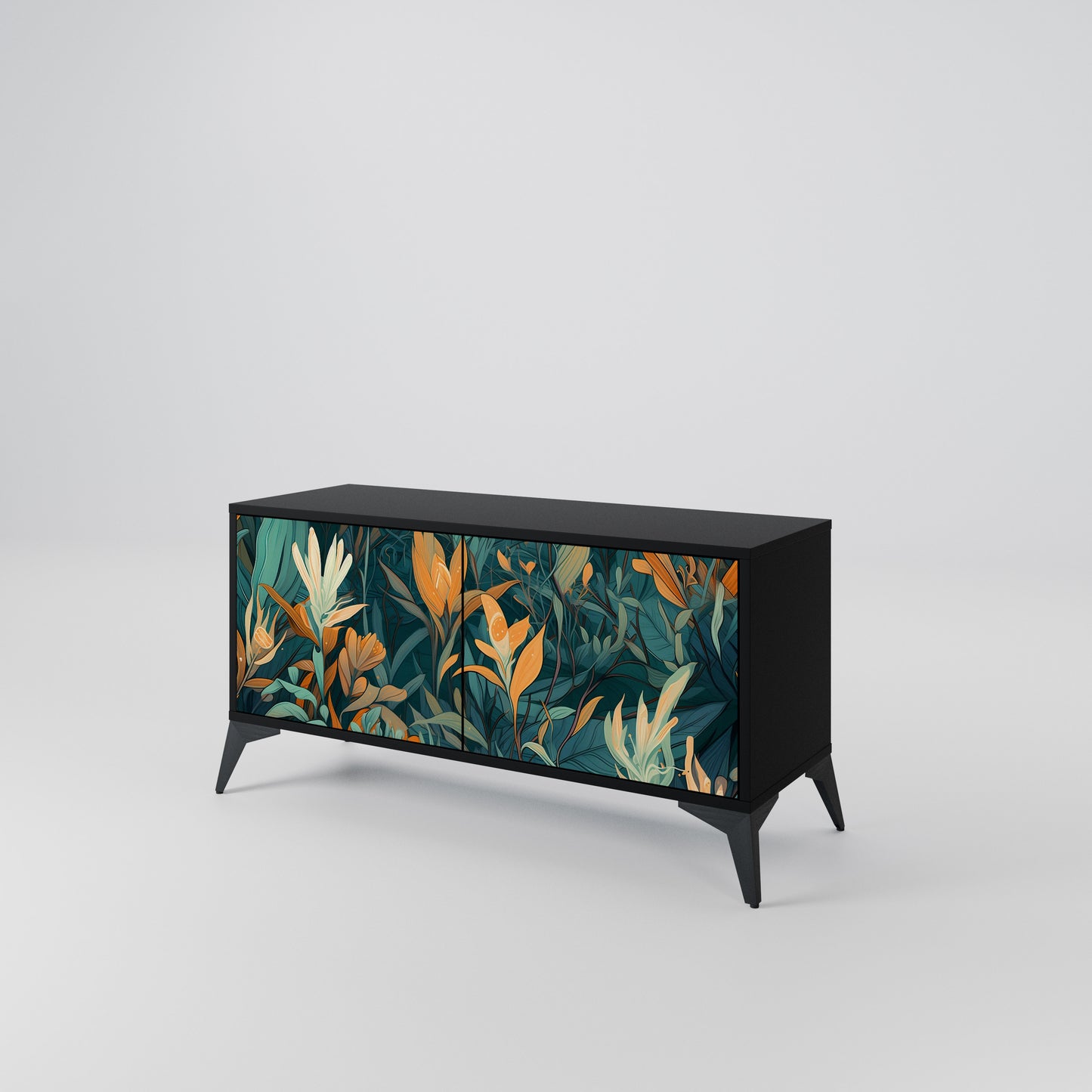 FLORAL SERENITY Móvel de TV Compacto de 2 Portas