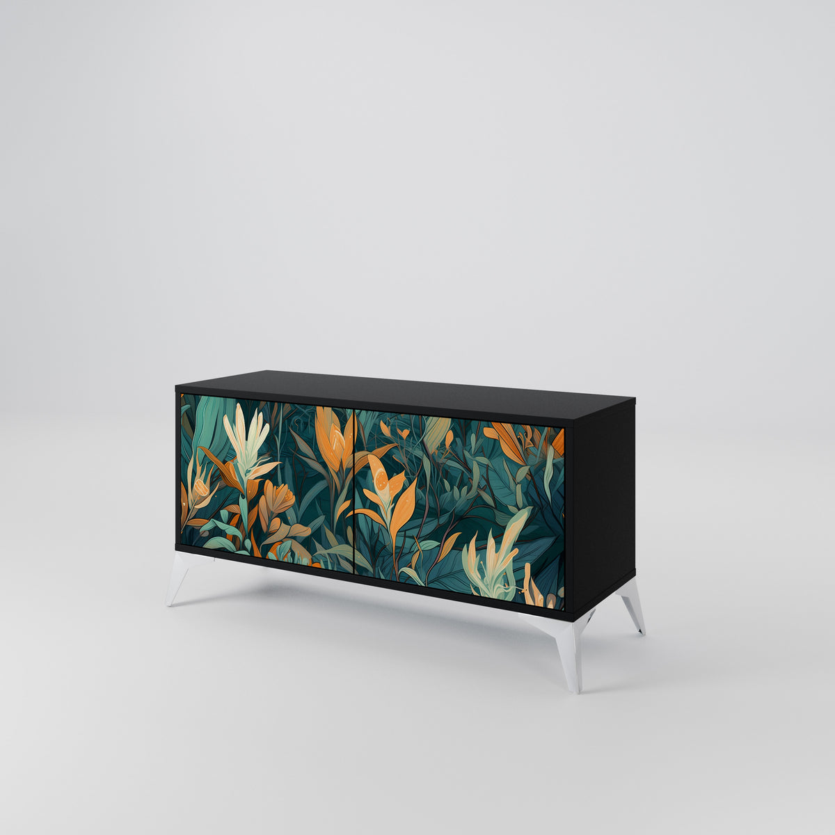 FLORAL SERENITY Móvel de TV Compacto de 2 Portas
