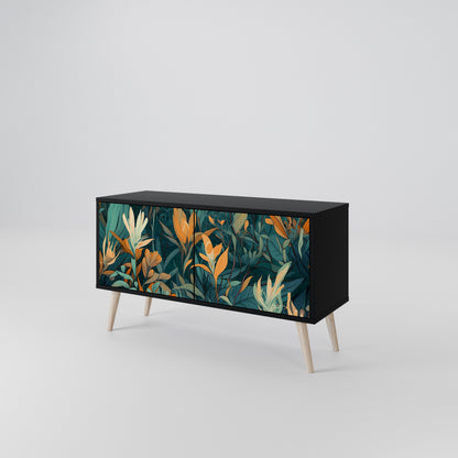 FLORAL SERENITY Móvel de TV Compacto de 2 Portas