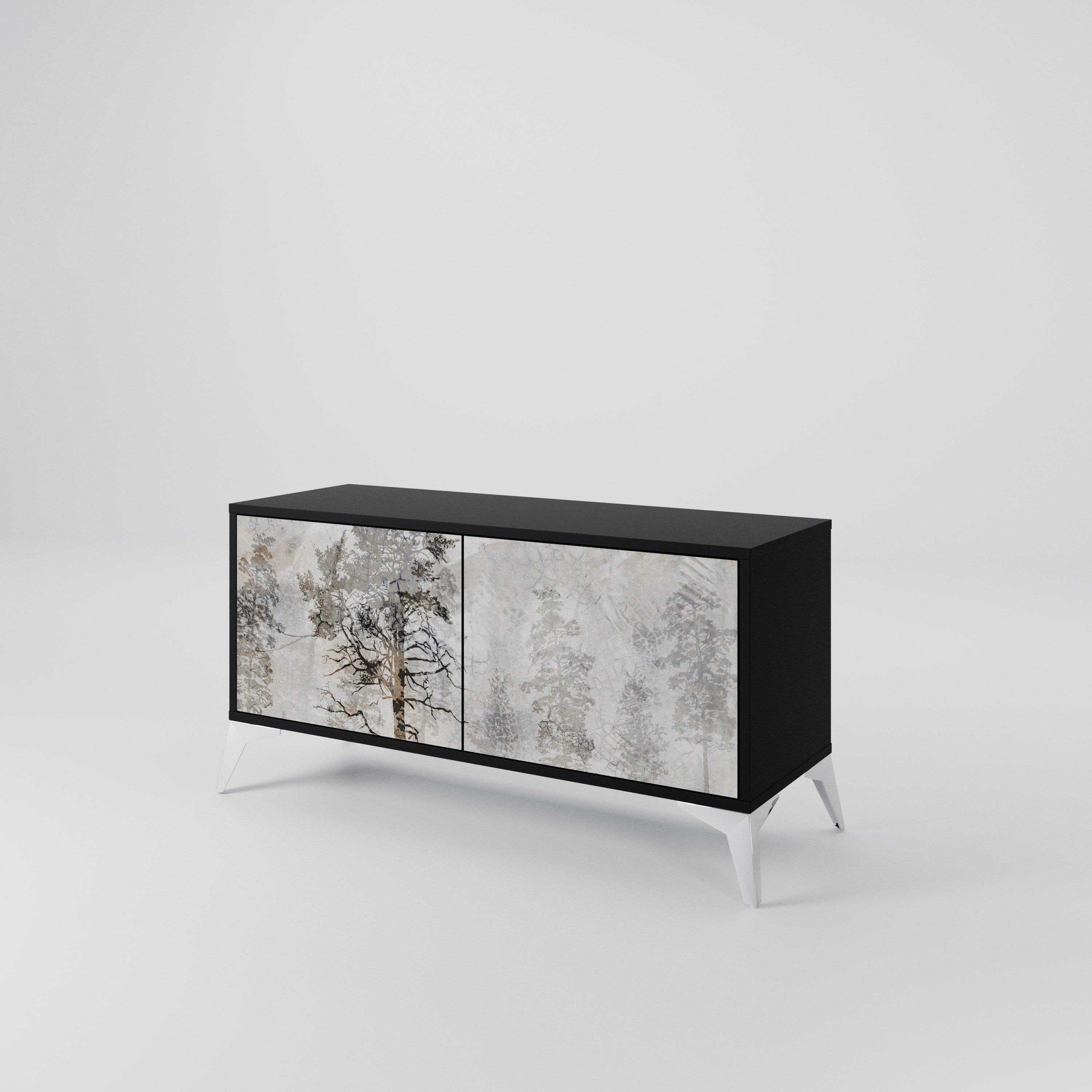 FADE IN THE TREES Compact 2-Door TV Cabinet