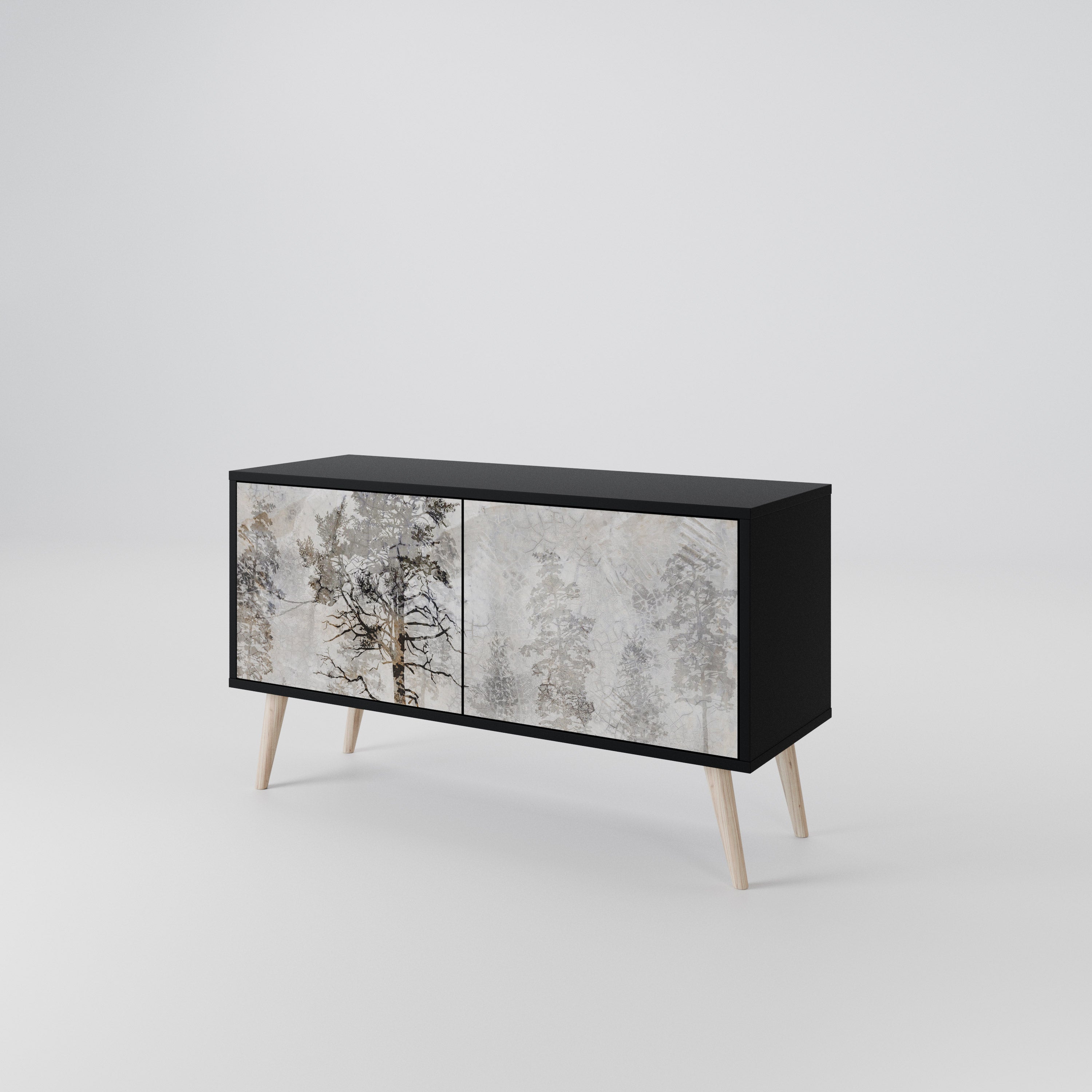 FADE IN THE TREES Compact 2-Door TV Cabinet