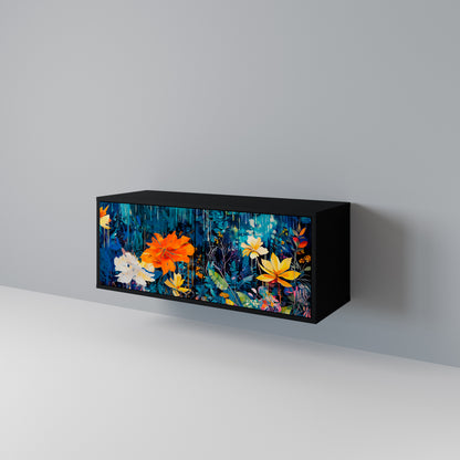 MIDNIGHT BLOSSOM Móvel de TV Compacto de 2 Portas