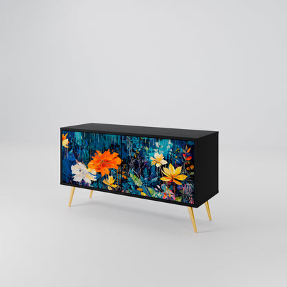 MIDNIGHT BLOSSOM Móvel de TV Compacto de 2 Portas