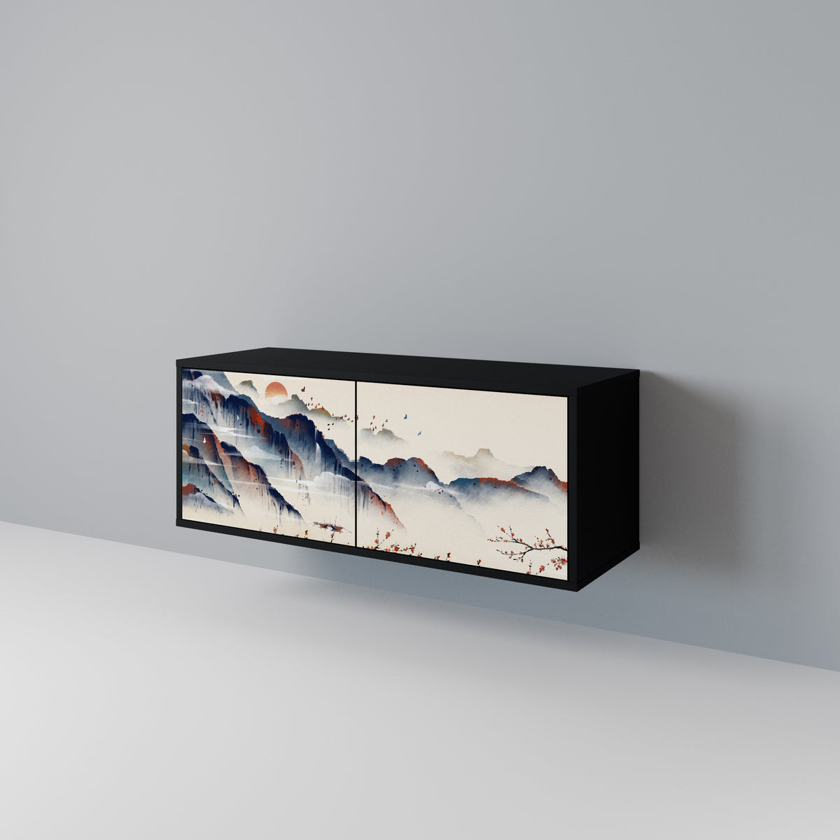 JAPANESE LANDSCAPE Móvel de TV Compacto de 2 Portas