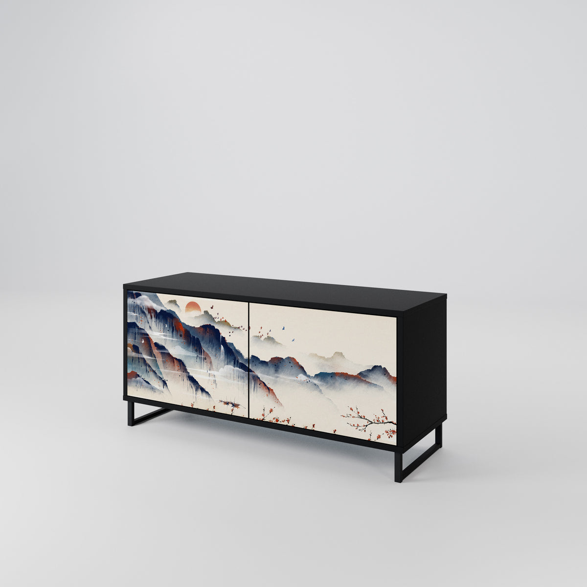JAPANESE LANDSCAPE Móvel de TV Compacto de 2 Portas