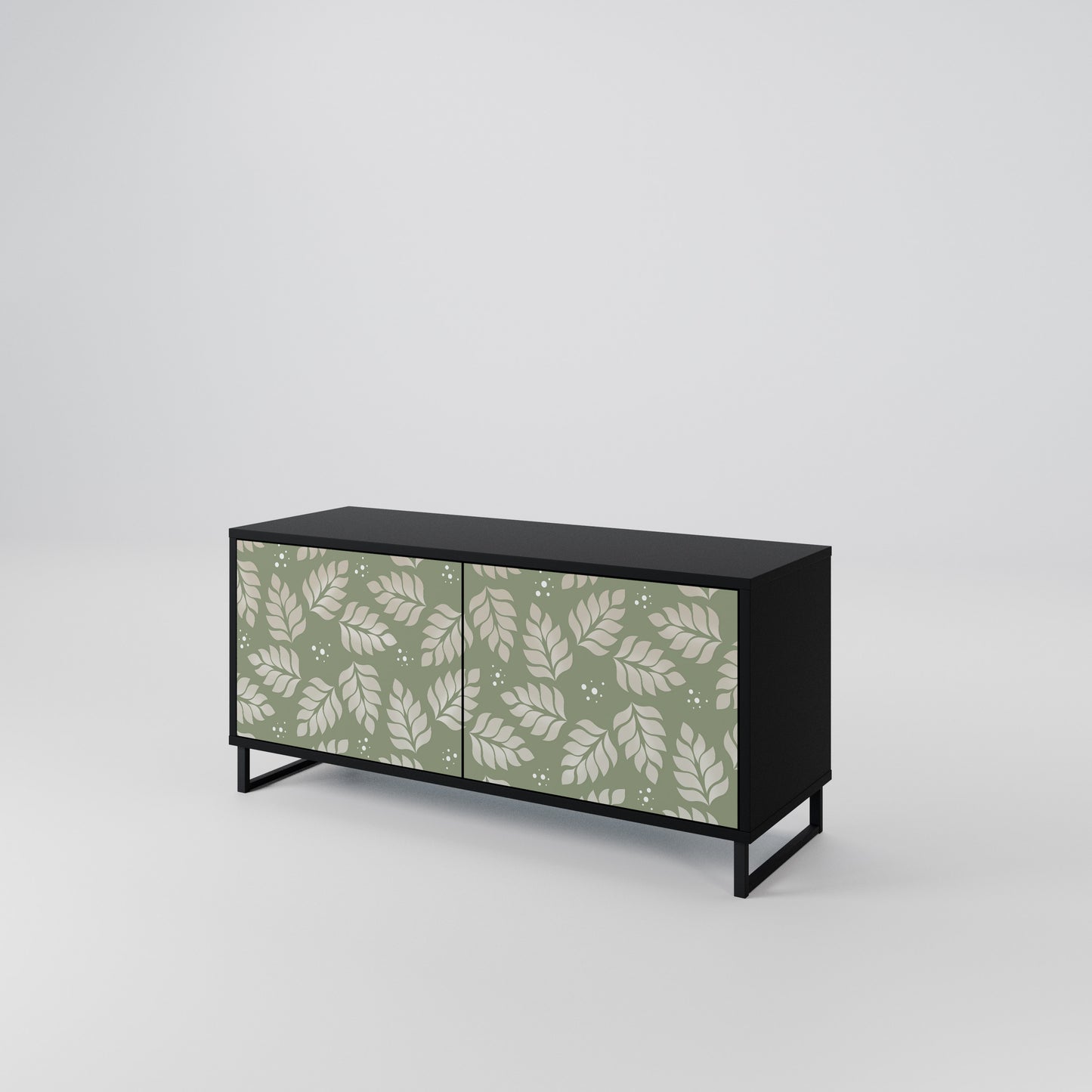 LEAVES ON GREEN Compact 2-Door TV Cabinet