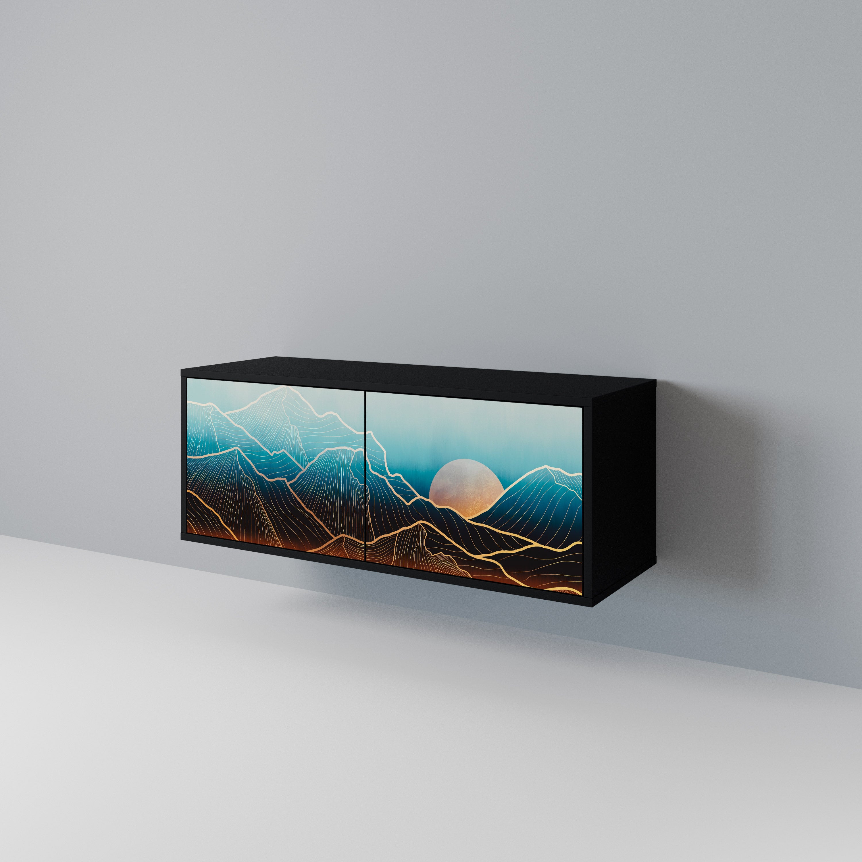 LUNAR SECRETS Móvel de TV Compacto de 2 Portas