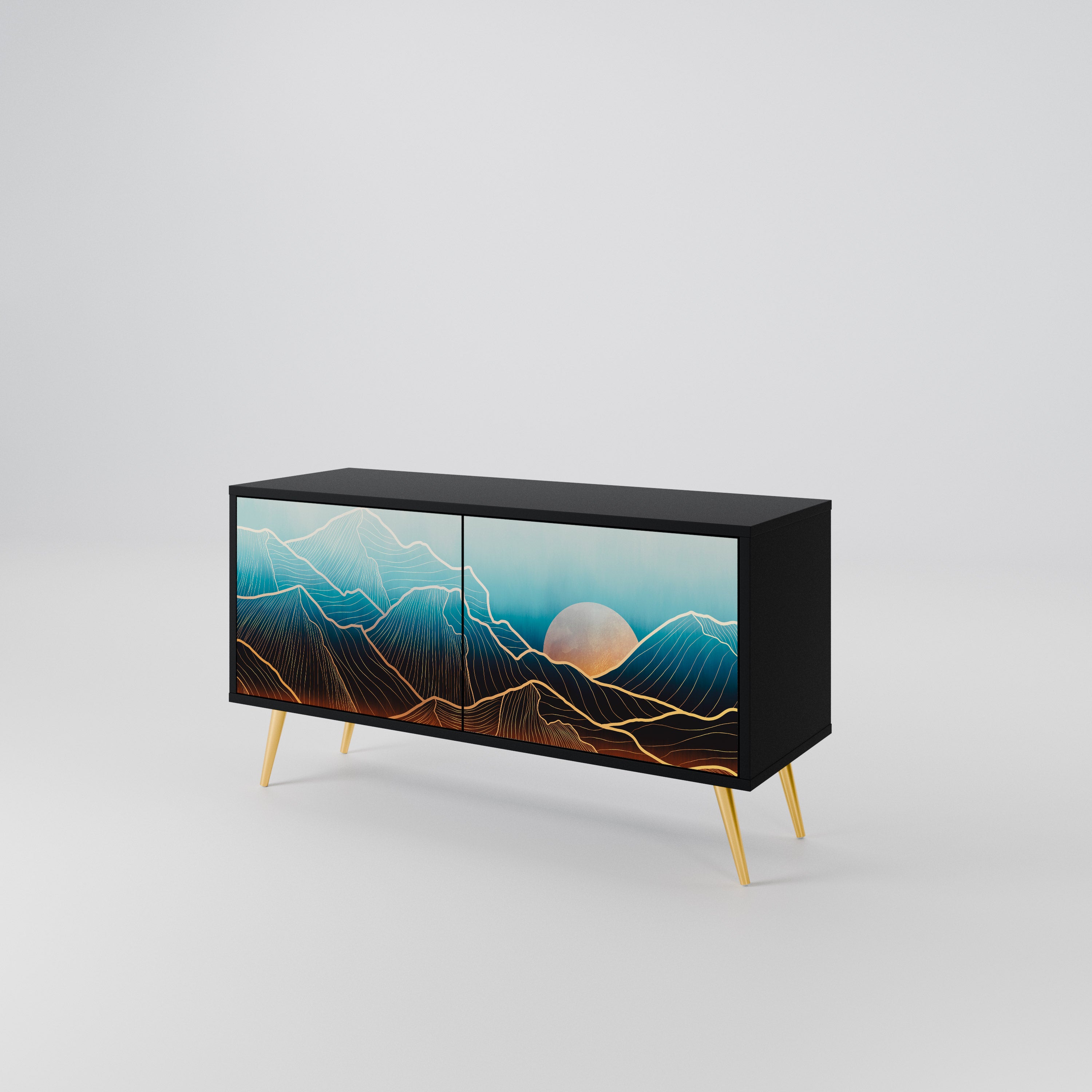 LUNAR SECRETS Móvel de TV Compacto de 2 Portas