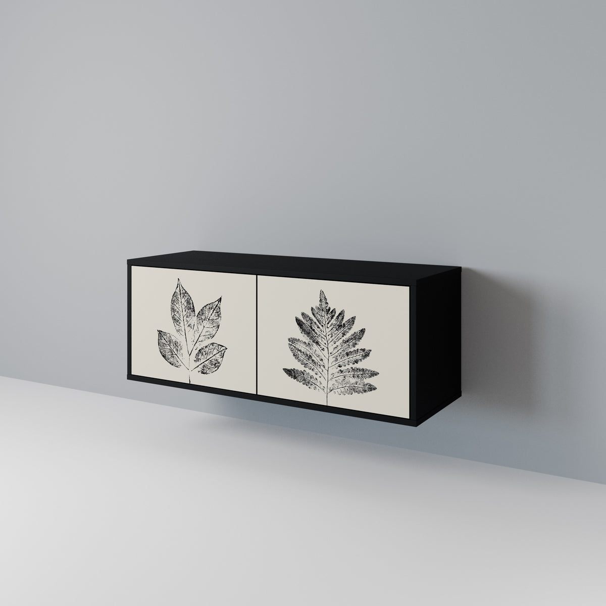 LEAFY STAMPS Móvel de TV Compacto de 2 Portas