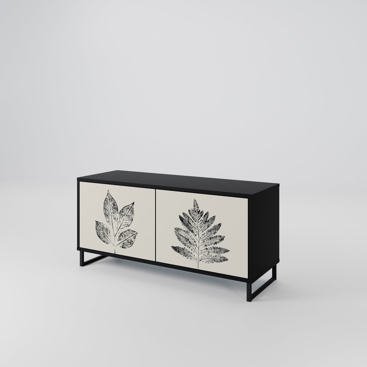 LEAFY STAMPS Móvel de TV Compacto de 2 Portas
