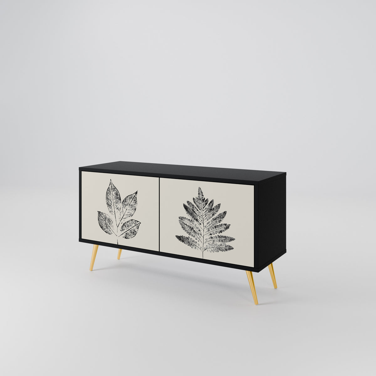 LEAFY STAMPS Móvel de TV Compacto de 2 Portas