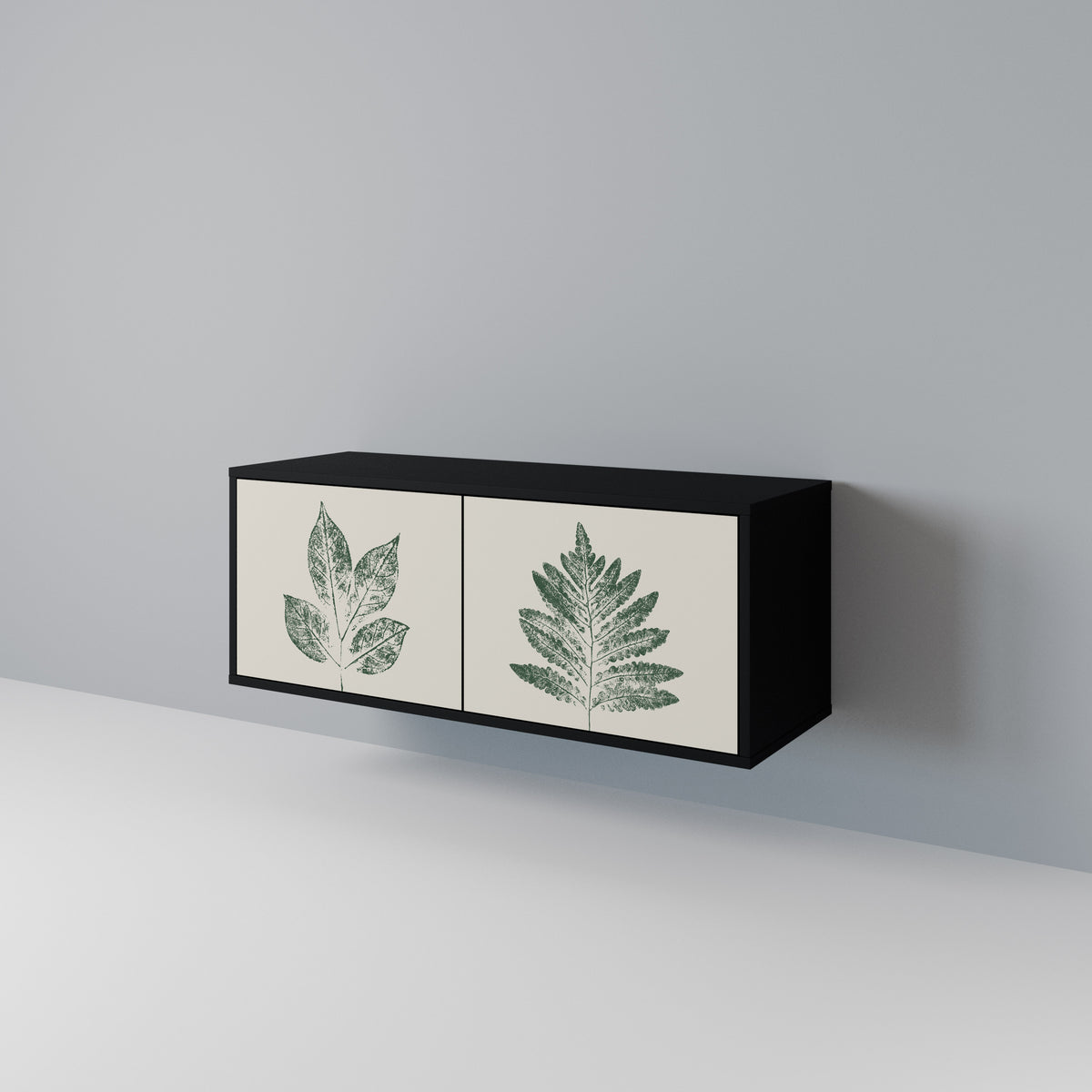 GREEN LEAFY STAMPS Móvel de TV Compacto de 2 Portas