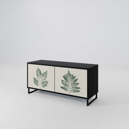 GREEN LEAFY STAMPS Compact 2-Door TV Cabinet