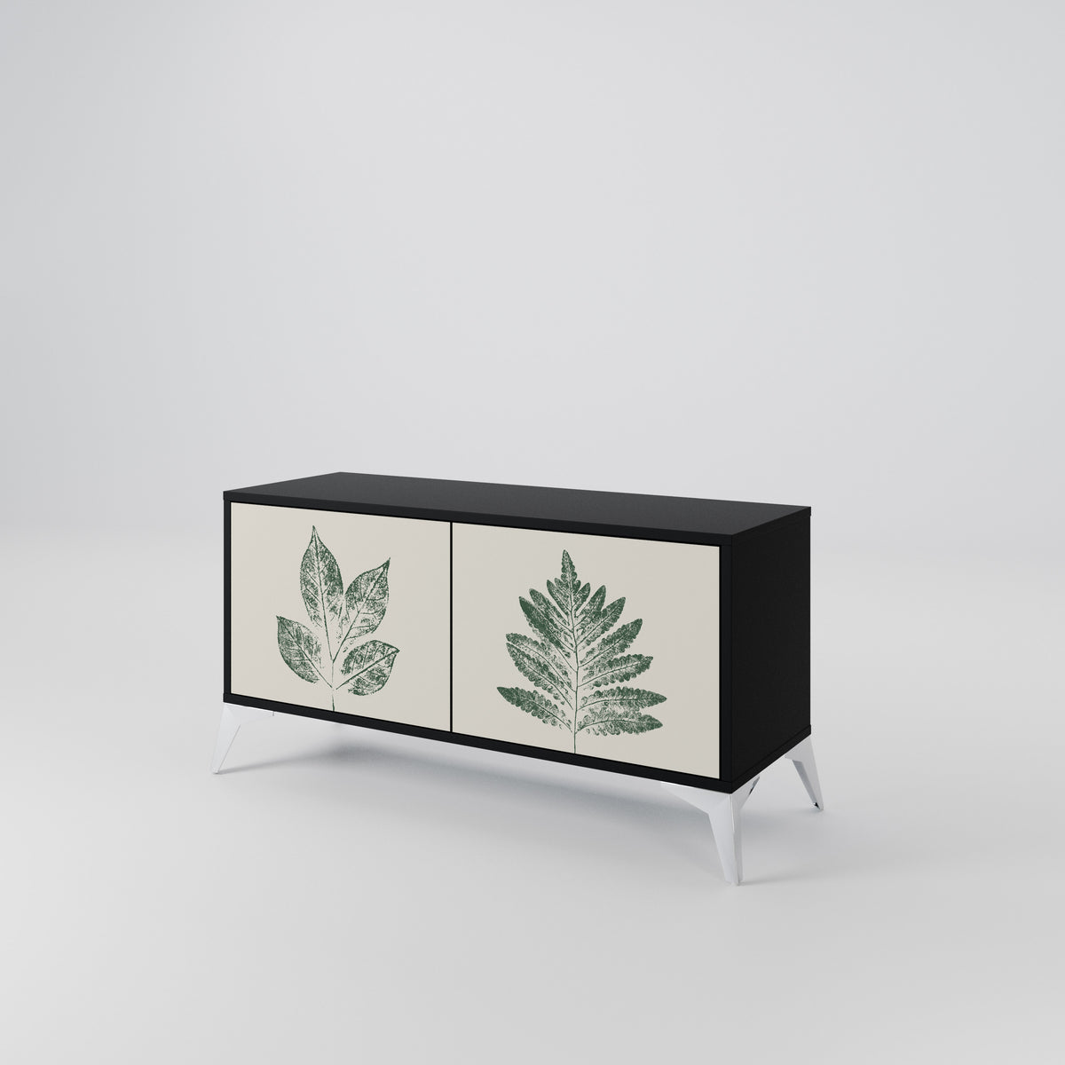GREEN LEAFY STAMPS Móvel de TV Compacto de 2 Portas