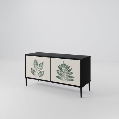 GREEN LEAFY STAMPS Compact 2-Door TV Cabinet