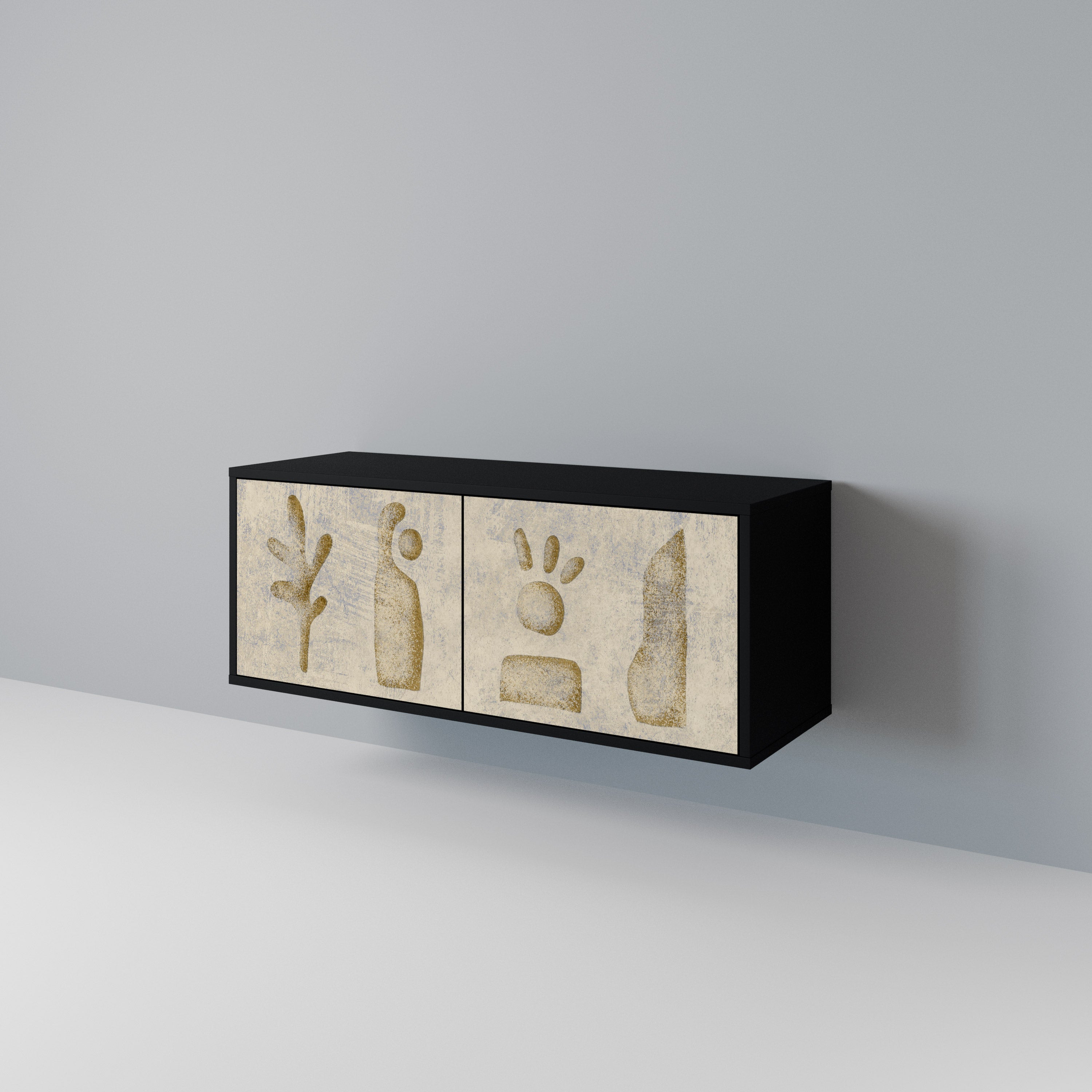 SAND SCULPTURES Móvel de TV Compacto de 2 Portas