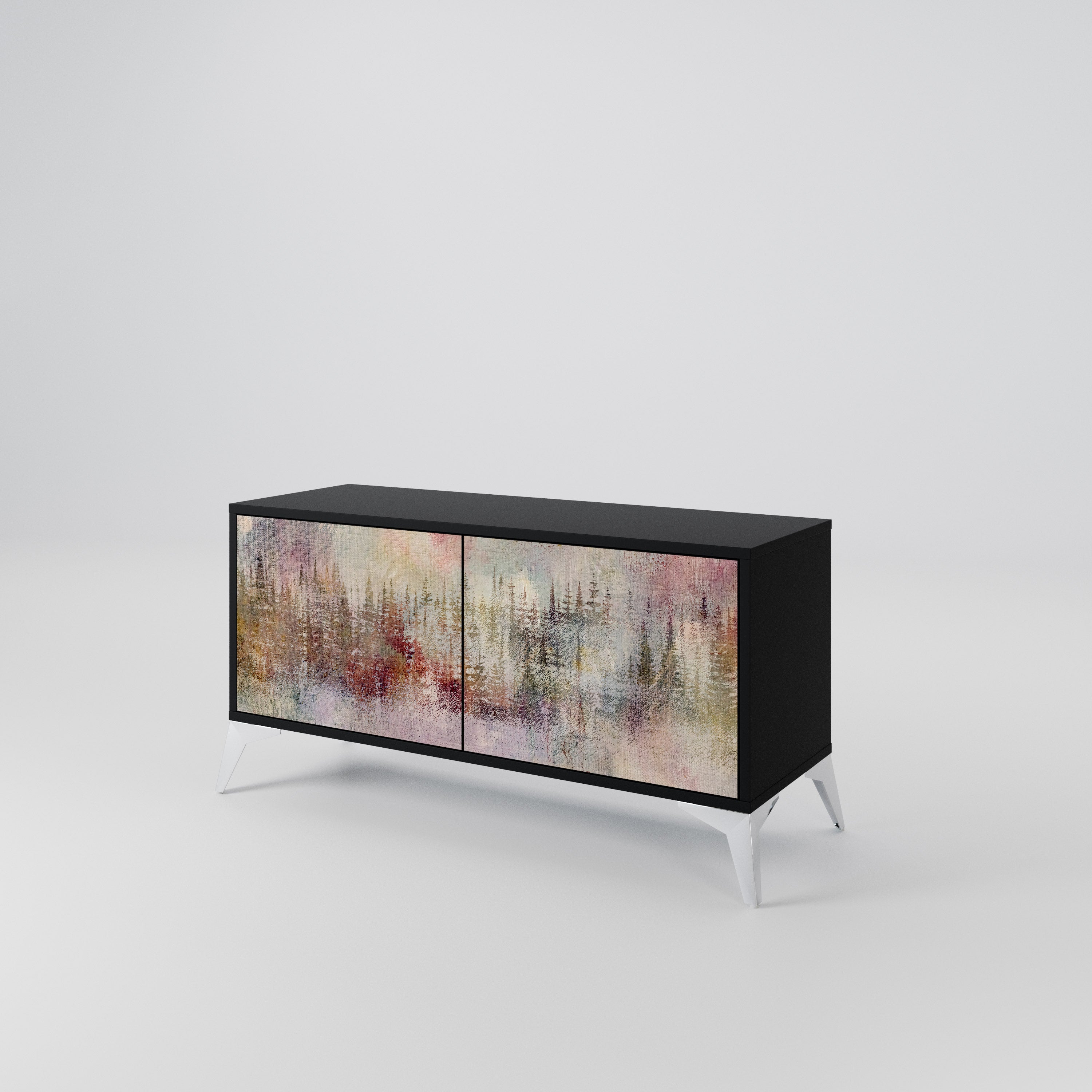VEILED SUMMIT Compact 2-Door TV Cabinet