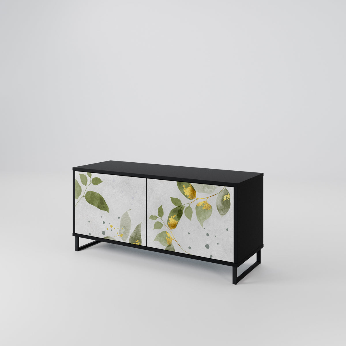 ELEGANT BOTANICS Móvel de TV Compacto de 2 Portas